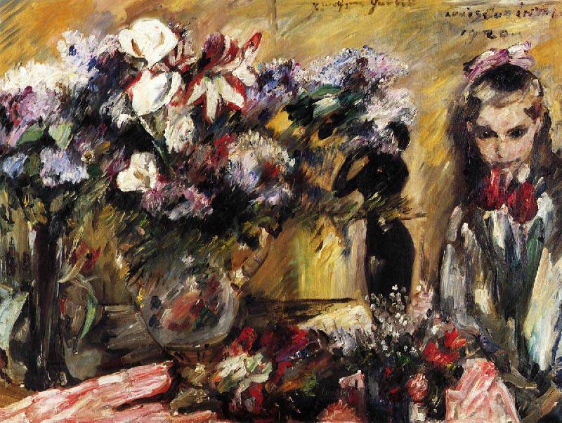 Lovis Corinth Blumen und Tochter Wilhelmine China oil painting art